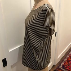 American apparel Striped gold black blouse